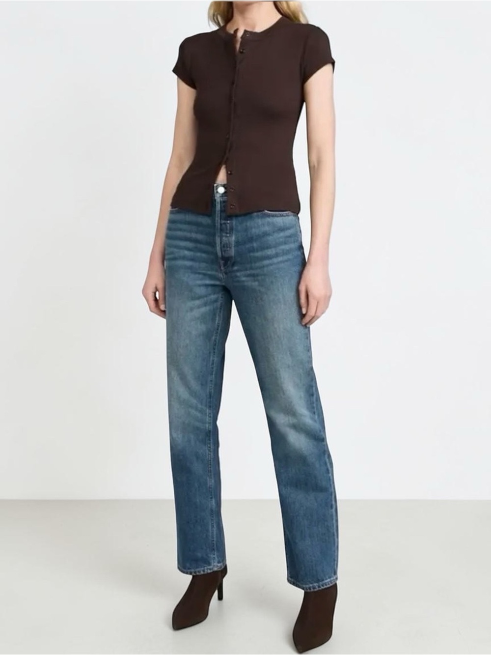 NWT Alex Mill The Bev Relaxed Straight Leg Jeans Vintage Dark Indigo 27
